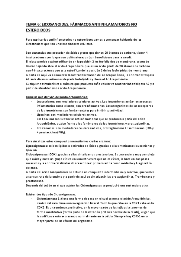 Miniatura del documento Tema 6 eicosinoides y AINES TERMINADO.pdf