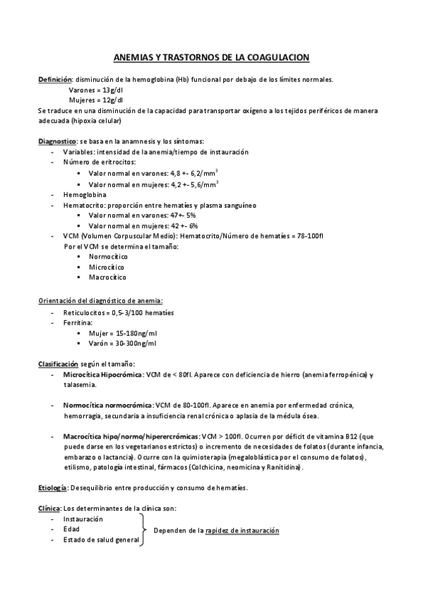 Miniatura del documento tema 12 ANEMIAS Y TRASTORNOS DE LA COAGULACION.pdf