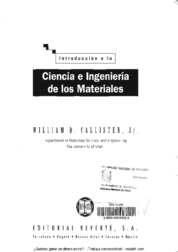 Miniatura del documento Introducción a la Ciencia e Ingeniería de los Materiales - Callister.pdf
