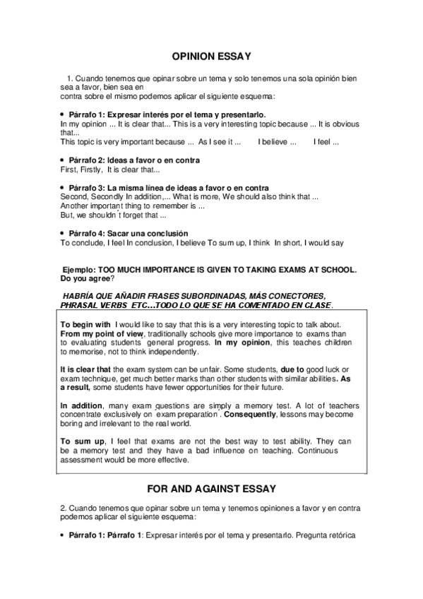 Miniatura del documento WRITING-2-BAC-OPINION-ESSAY-Y-FOR-AND-AGAINST.pdf