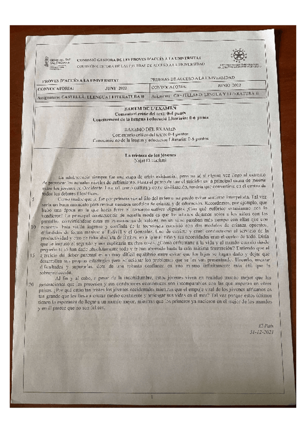 Miniatura del documento PAU Lengua Castellana y Literatura Comunidad Valenciana 2021-2022.pdf
