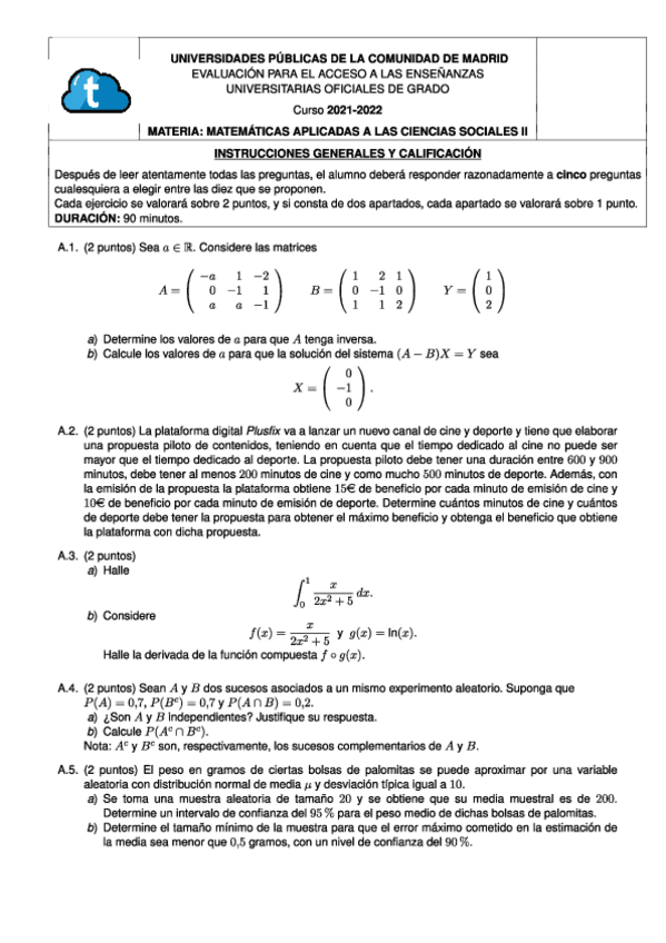 Miniatura del documento Examen-Matematicas-CCSS-Selectividad-julio-2022-coincidentes-resuelto.pdf