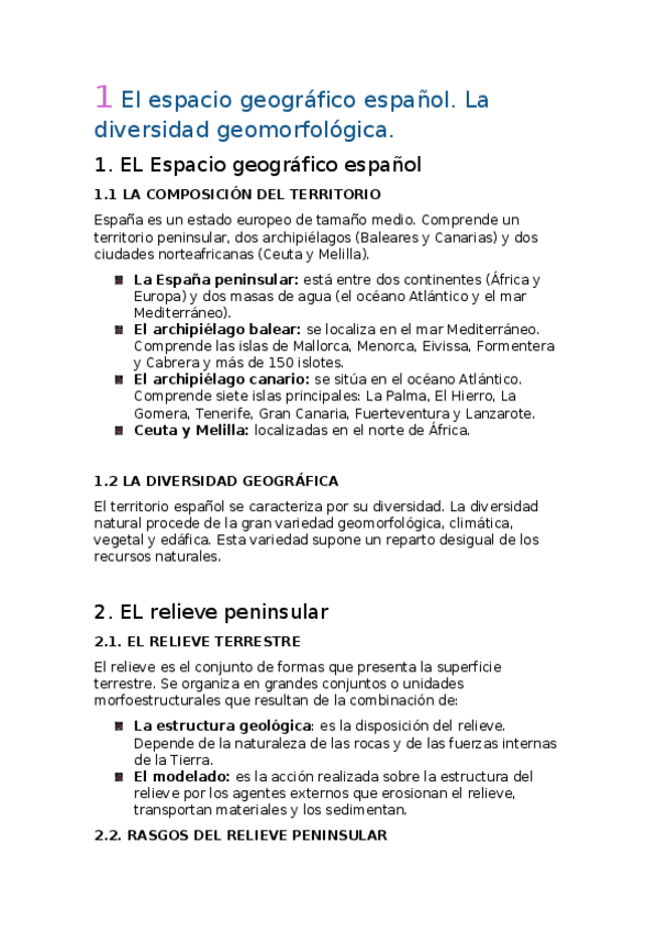 Miniatura del documento 1 El espacio geográfico español.docx