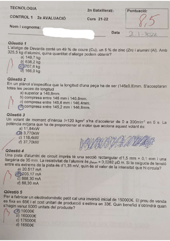 Miniatura del documento TECNOLOGIA INDUSTRIAL - Examen Resolt.pdf