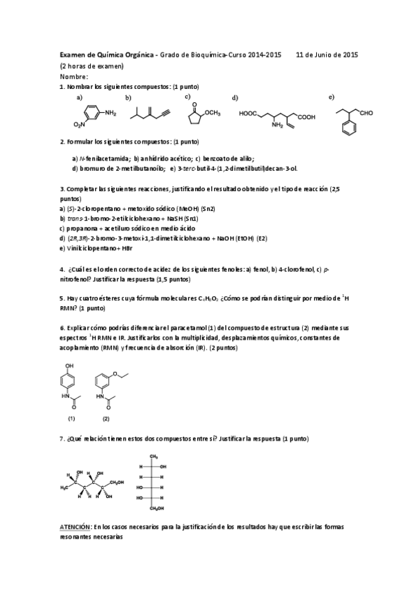 Miniatura del documento EXAMEN QUÍMICA ORGÁNICA JUNIO 2015.pdf