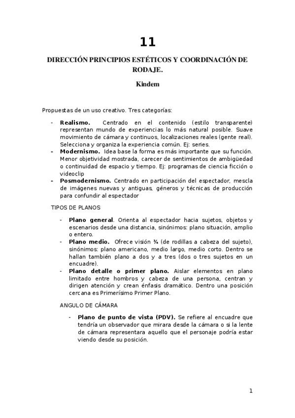 Miniatura del documento 11 DIRECCIÓN- PRINCIPIOS ESTÉTICOS Y COORDINACIÓN DE RODAJE. Kindem.docx