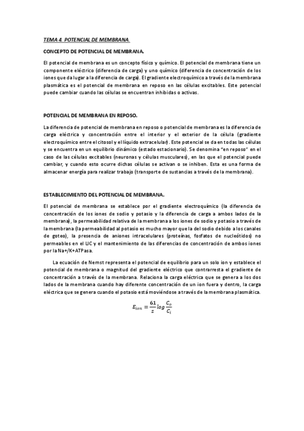 Miniatura del documento TEMA 4. POTENCIAL DE MEMBRANA.pdf