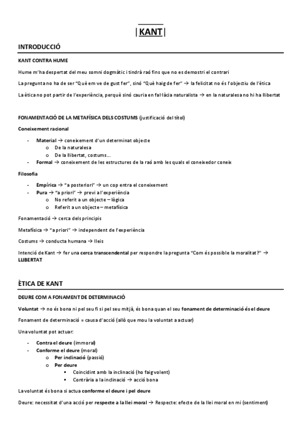 Miniatura del documento KANT - 1r curs - Intro. Ètica amb Begoña Roman.pdf