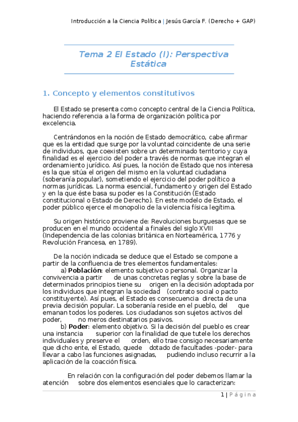 Miniatura del documento Tema 2 El Estado (I) Perspectiva Estática.docx