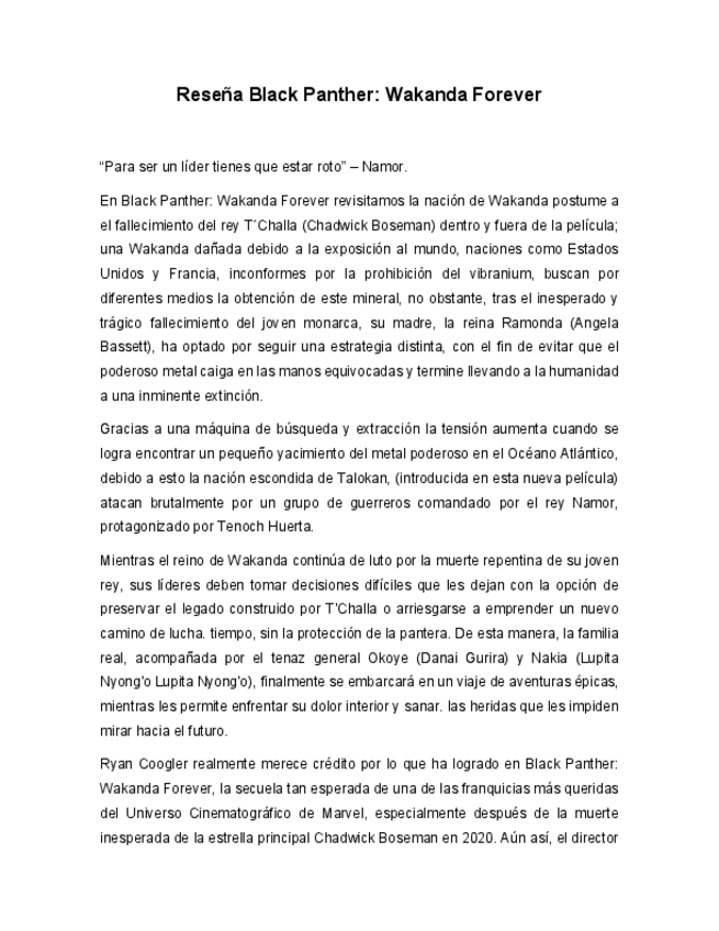 Miniatura del documento Resena-Black-Panther-Wakanda-Forever.pdf