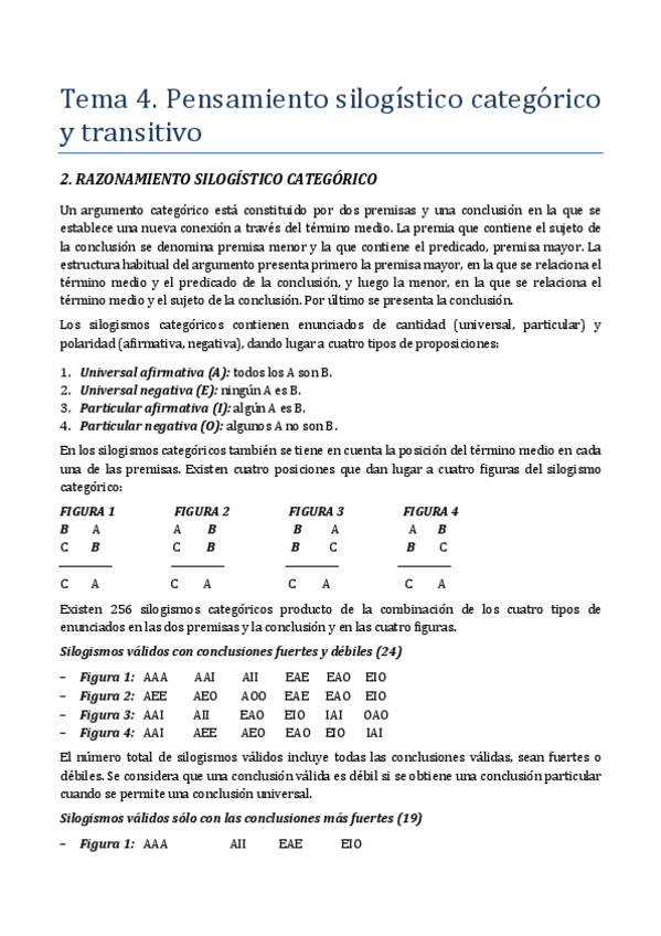 Miniatura del documento Tema 4. Pensamiento silogístico; categórico y transitivo.pdf