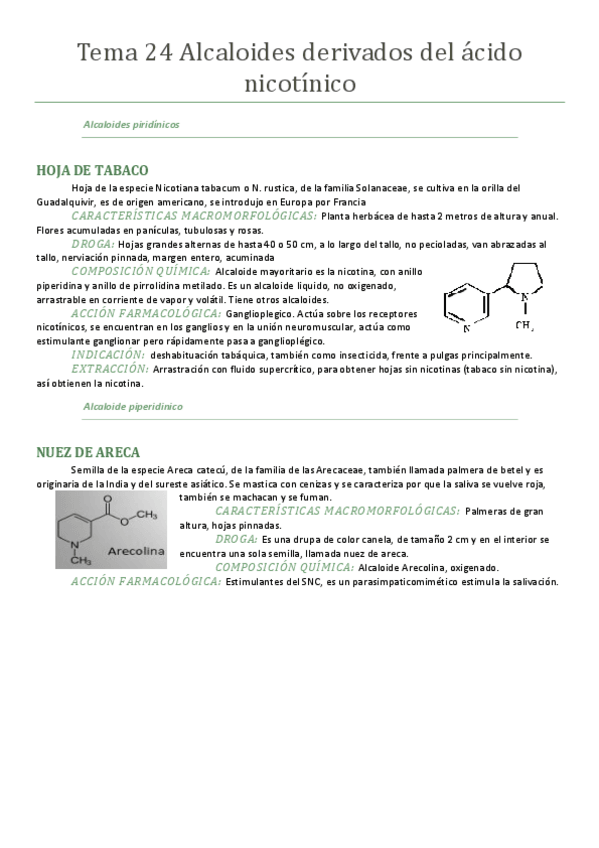 Miniatura del documento Tema 24 Alcaloides derivados del ácido nicotínico.pdf