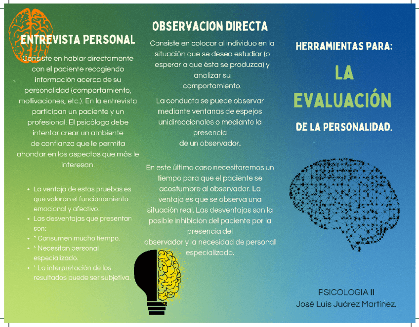 Miniatura del documento Triptico sobre la evaluacion de personalidad (Herramientas).pdf