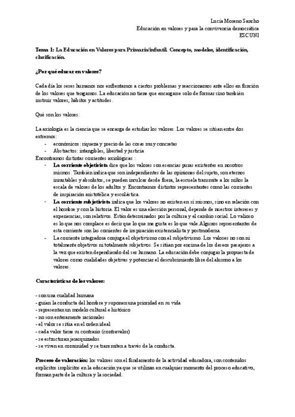 Miniatura del documento Tema-1-La-Educacion-en-Valores-para-Primariainfantil.-Concepto-modelos-identificacion-clasificacion..pdf
