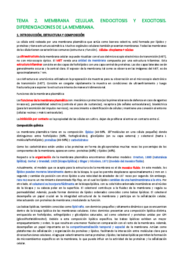Miniatura del documento TEMA-2.-Membrana-celular.-Endocitosis-y-Exocitosis.-Diferenciaciones-de-la-membrana..pdf
