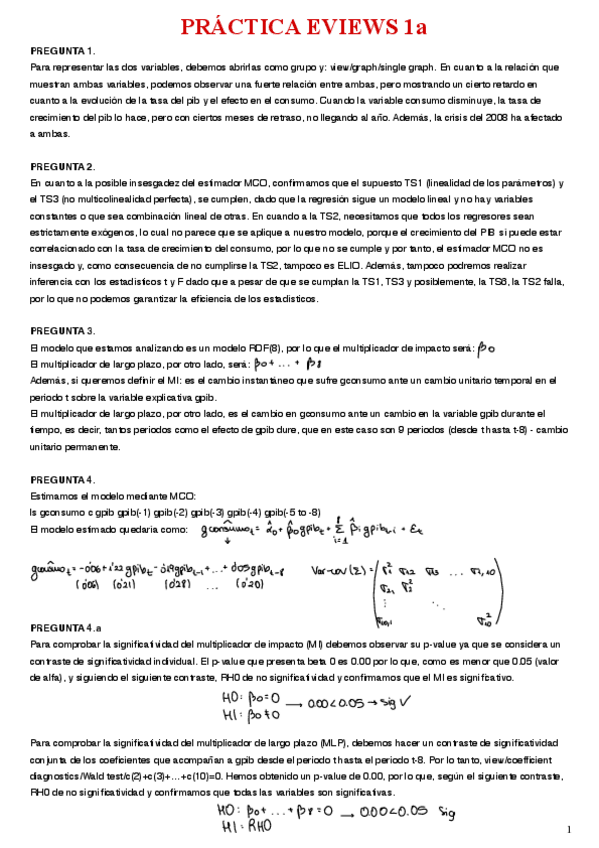 Miniatura del documento PRÁCTICAS EVIEWS 1a - ECONOMETRÍA II.pdf