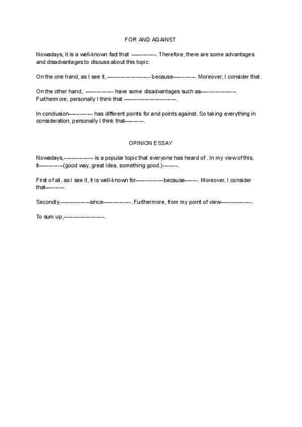 Miniatura del documento Plantilla-Writing-Ingles.-Opinion-Esay-For-and-against.pdf