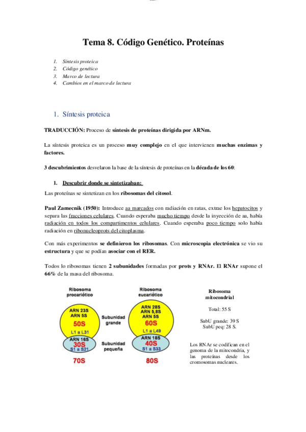 Miniatura del documento T8 - Código genético. Proteínas.pdf