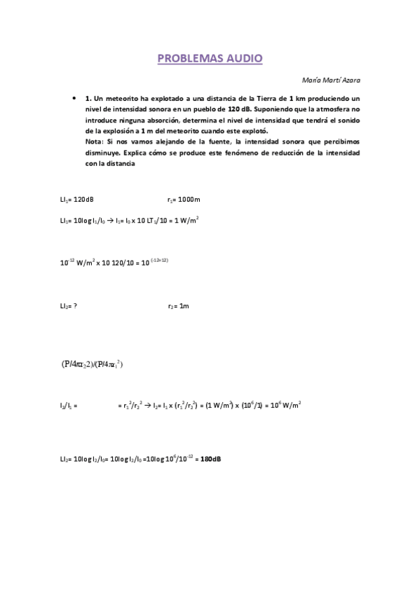 Miniatura del documento PROBLEMAS AUDIO -- FÍSICA DEL SONIDO.pdf