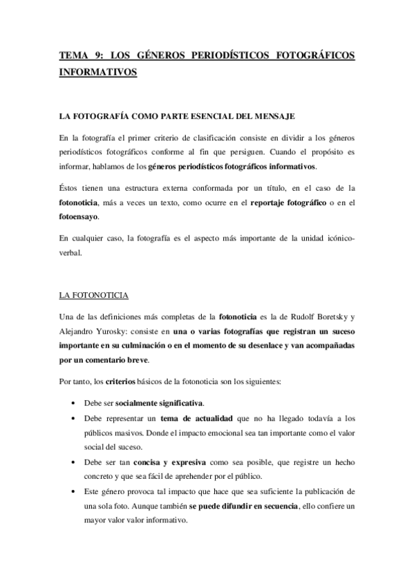Miniatura del documento TEMA 9 - Género Periodísticos Fotográficos INFORMATIVOS.pdf