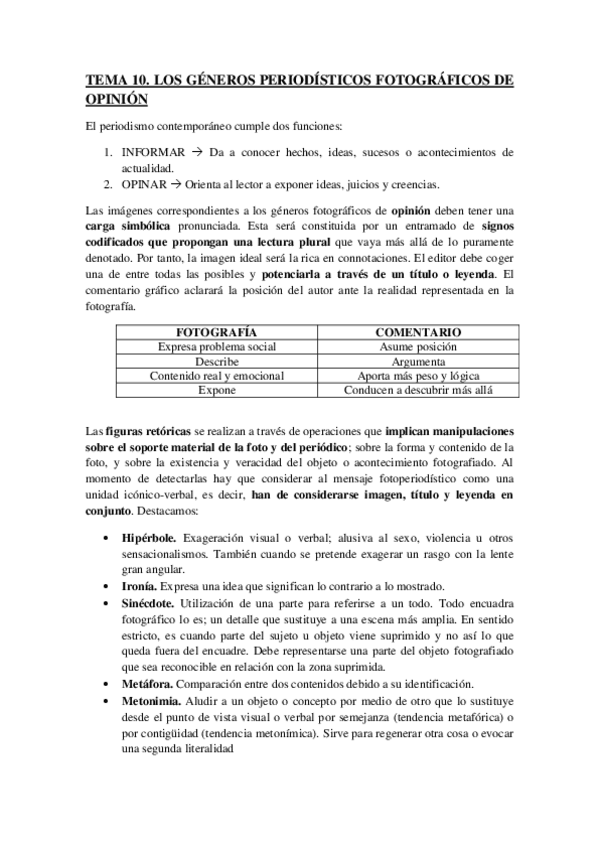 Miniatura del documento TEMA 10 - Género Periodísticos Fotográficos de OPINIÓN.pdf