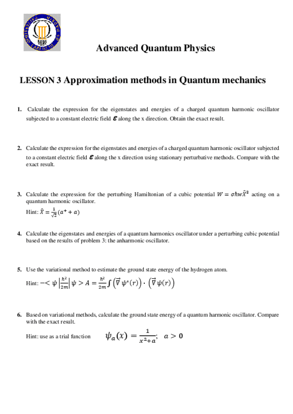 Miniatura del documento Problems-lesson-3-Approximation-methods-in-Quantum-Mechancis221013165027.pdf