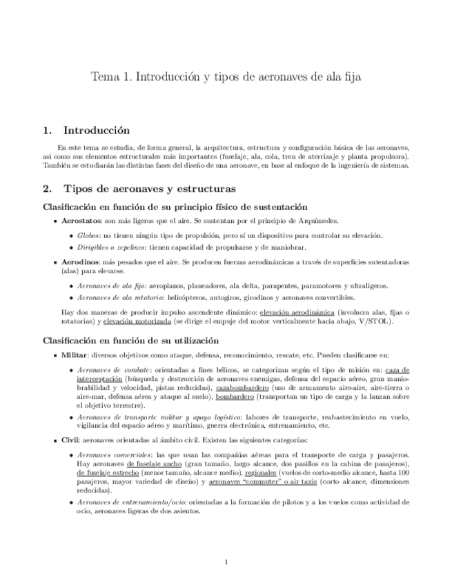 Miniatura del documento Tema 1 Introducción y tipos de aeronaves de ala fija.pdf