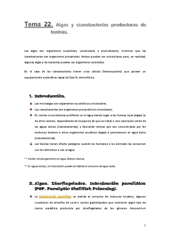 Miniatura del documento Tema 22. Algas y cianobacterias productoras de toxinas.pdf