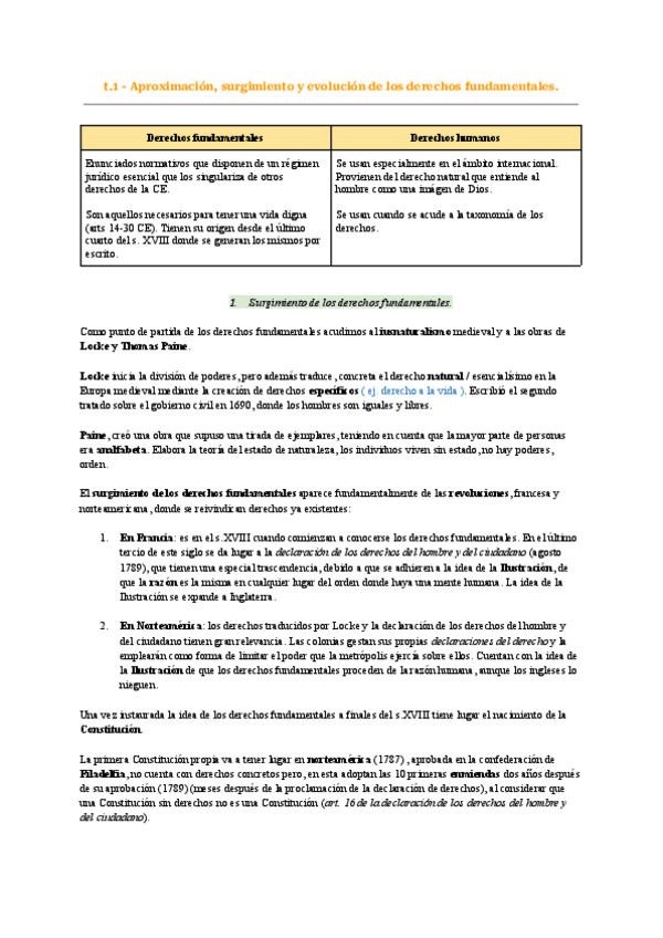 Miniatura del documento Derechos fundamentales, Derecho Constitucional, apuntes completos.pdf