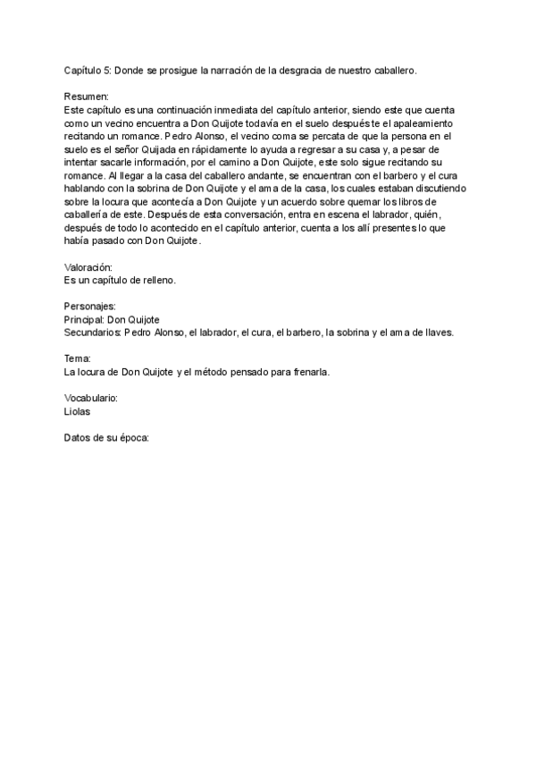 Miniatura del documento Don-Quijote-de-la-Mancha-CAPITULO-5.-Resumen-y-comentario..pdf