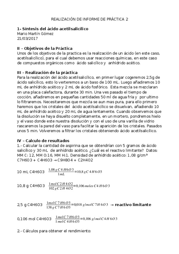 Miniatura del documento informe 2 quimica.odt
