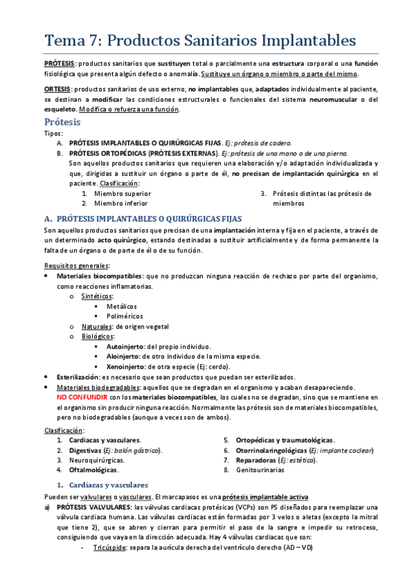 Miniatura del documento Tema 7. Productos Sanitarios Implantables.pdf