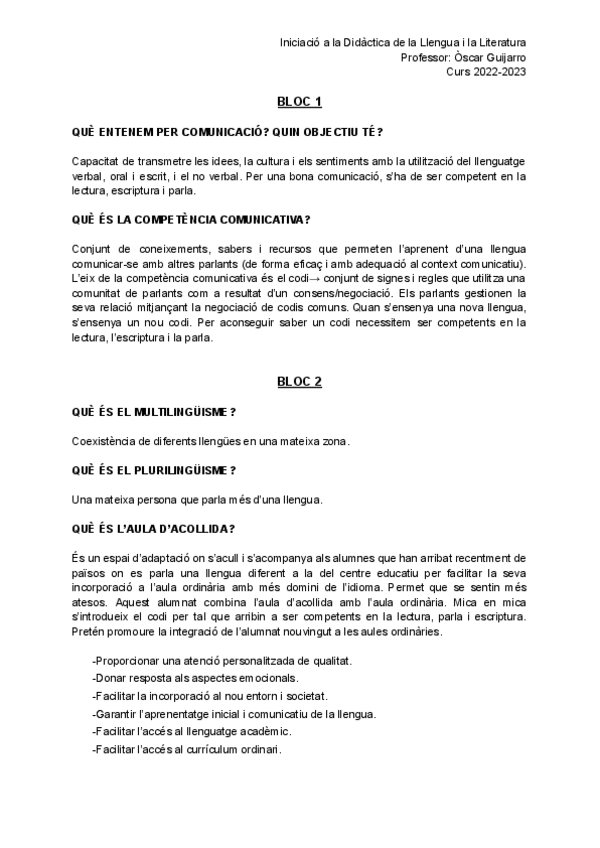 Miniatura del documento Apunts_INICIACIÓ A LA DIDÀCTICA DE LA LLENGUA I LA LITERATURA_Òscar Guijarro.pdf