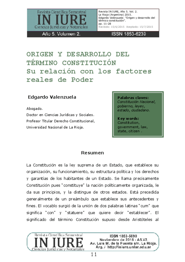 Miniatura del documento 08.-Origen-y-desarrollo-del-termino-constitucion.-Su-relacion-con-los-factores-reales-de-Poder-autor-Edgardo-Valenzuela.pdf