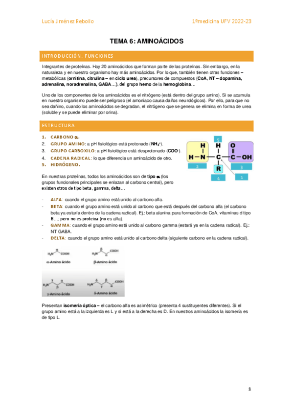 Miniatura del documento Tema 6 - Aminoácidos.pdf