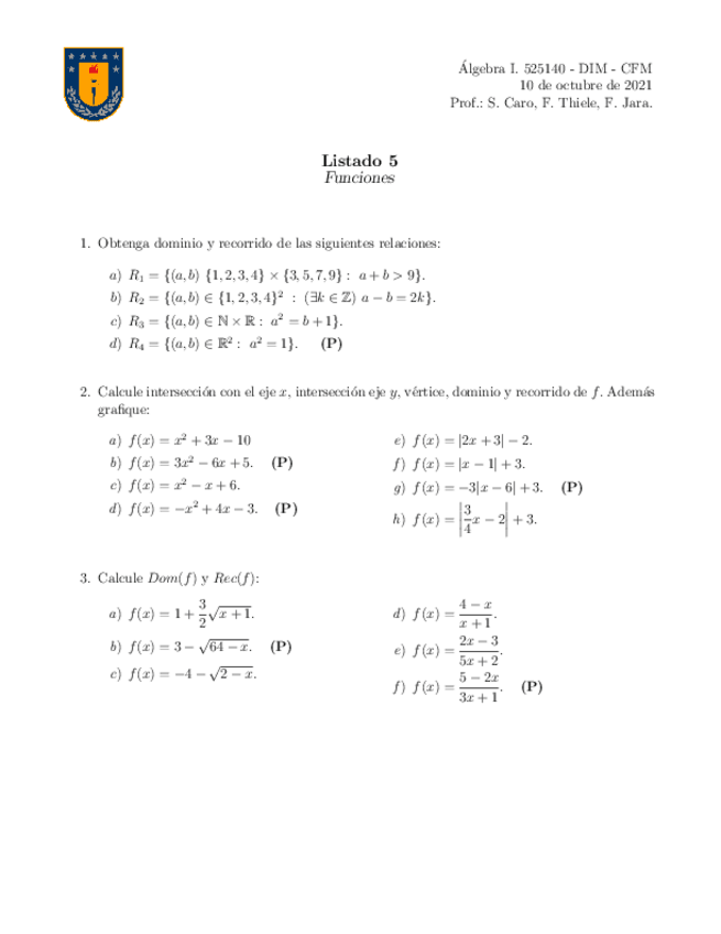Miniatura del documento Listado-5-Algebra-I.pdf