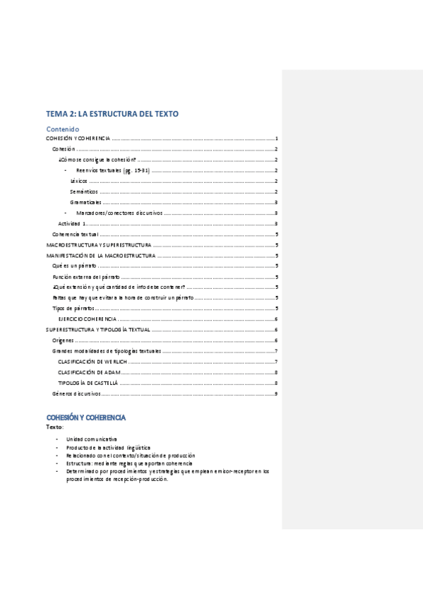 Miniatura del documento Cast. Tema 2 - Estructura del texto.pdf