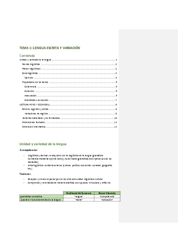 Miniatura del documento Cast. TEMA 1 - Lengua escrita y variación.pdf