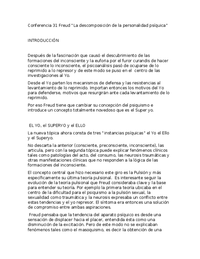 Miniatura del documento Conferencia-31-Freud.-Puntuacion.docx