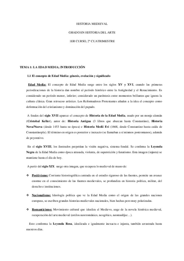 Miniatura del documento Historia Medieval Apuntes 1ª.docx