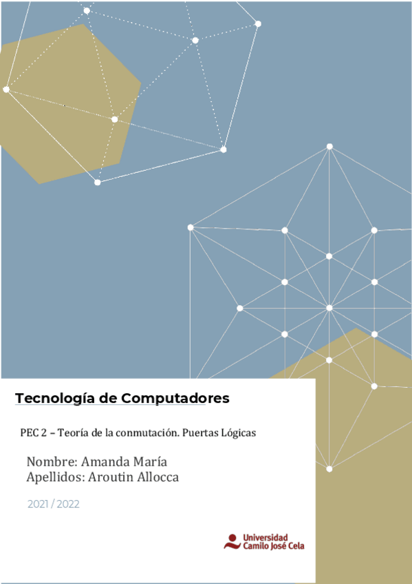 Miniatura del documento PEC Ejercicios 2 - Álgebra de Boole. Puertas lógicas.pdf