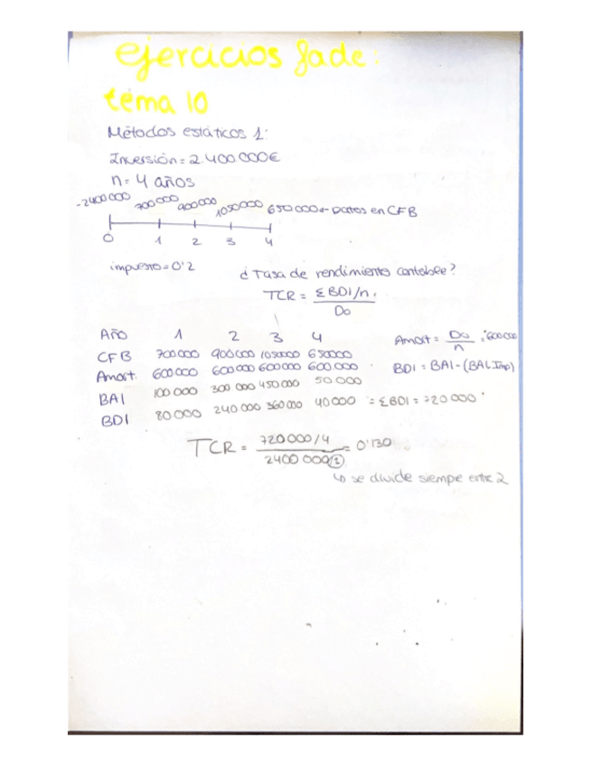 Miniatura del documento Ejercicios-con-formulas-Tema-10-fade, el VAN del 4 es con el Tr.pdf