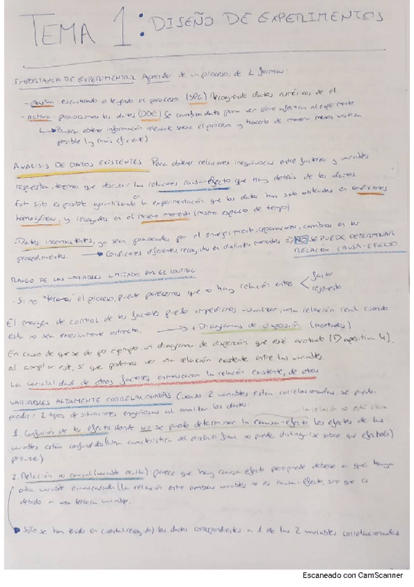 Miniatura del documento Cosas importantes teoría T1: Diseño de experimentos.pdf
