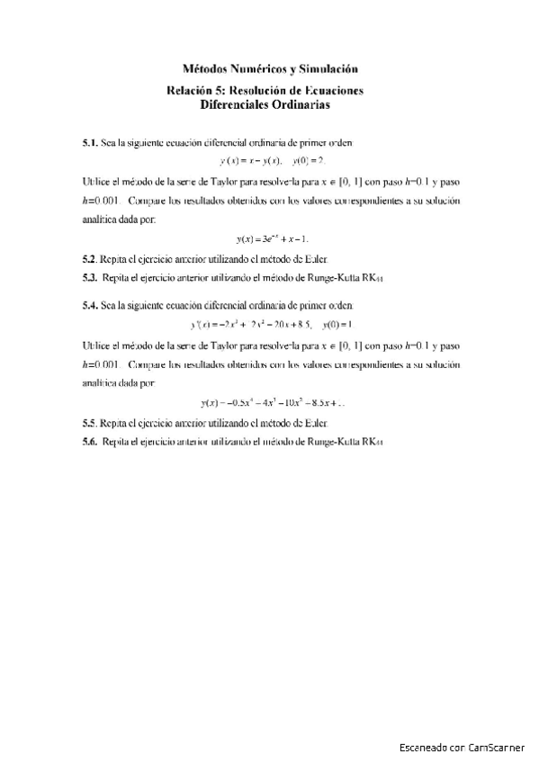 Miniatura del documento Relación 5 - Ec. diferenciales (explicados).pdf