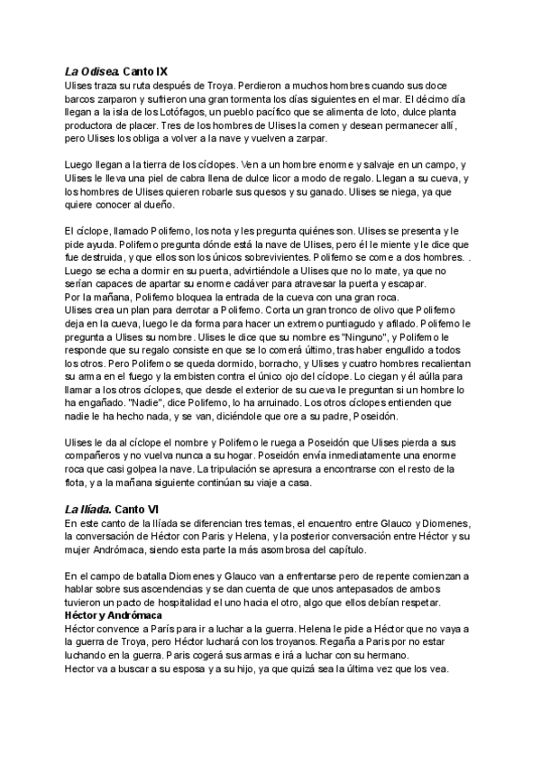 Miniatura del documento Resúmenes Lecturas Mitología (Iliada, Odisea, Eneida).pdf