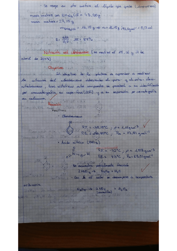 Miniatura del documento Práctica 4. Nitración del clorobenceno.pdf