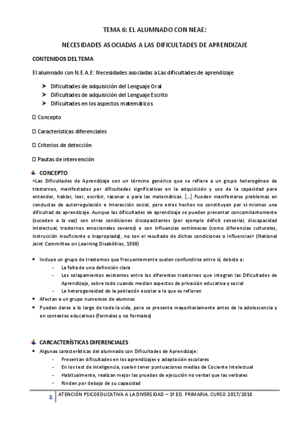 Miniatura del documento TEMA 6 EL ALUMNADO CON N.E.A.E NECESIDADES ASOCIADAS A LAS DIFICULTADES DE APRENDIZAJE.pdf