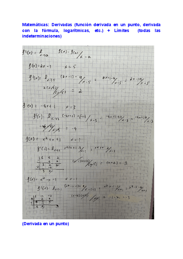 Miniatura del documento Pack Derivadas + Límites (todas las indeterminaciones).pdf