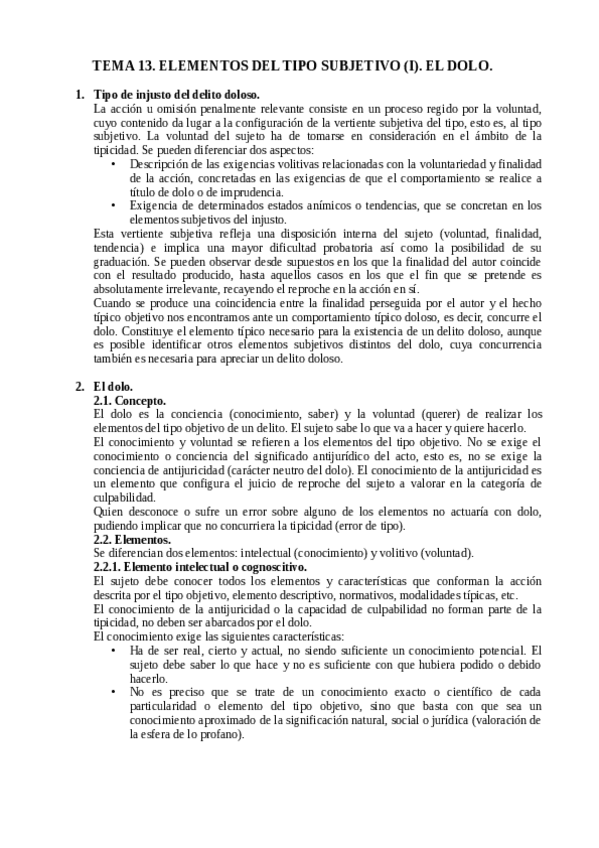 Miniatura del documento TEMA 13. ELEMENTOS DEL TIPO SUBJETIVO (I). EL DOLO..pdf