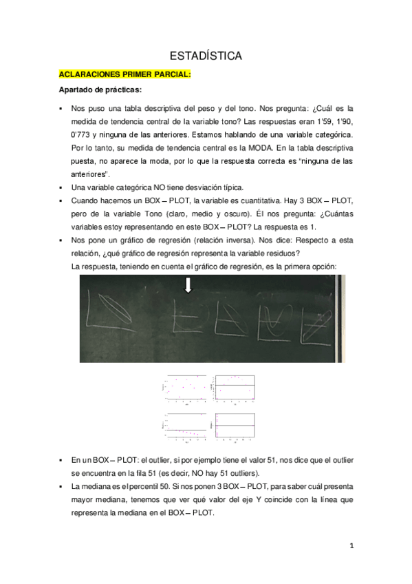 Miniatura del documento Dudas primer parcial, preguntas cortas y Kahoot. ESTADÍSTICA.pdf